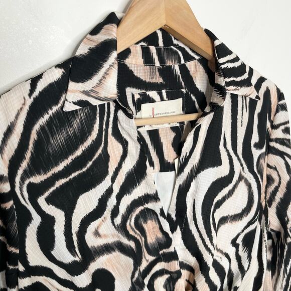 Anthropologie Black and White Zebra Print Dress - Picture 8 of 13